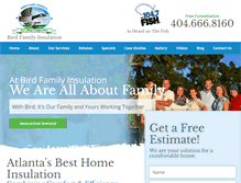 Tablet Screenshot of birdinsulation.com